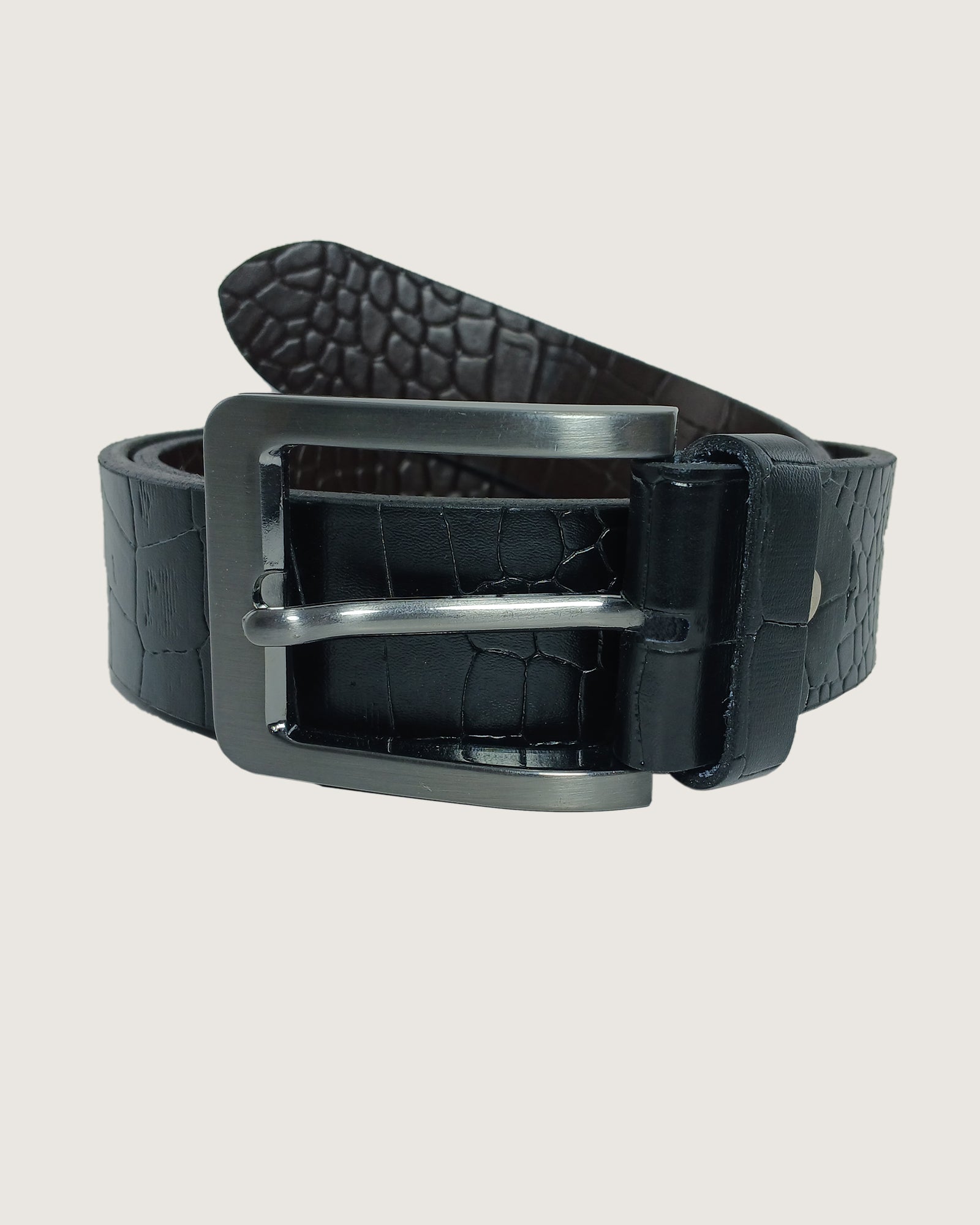 【FTC】CROC LEATHER BELT CROFT Croc-Embossed Leather Belt – Zuufan