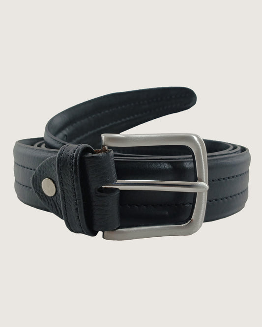 ESSENTIAL Black Leather Belt