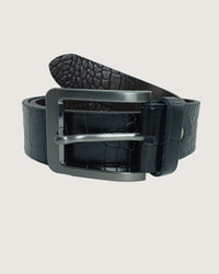 CROFT Croc-Embossed Leather Belt