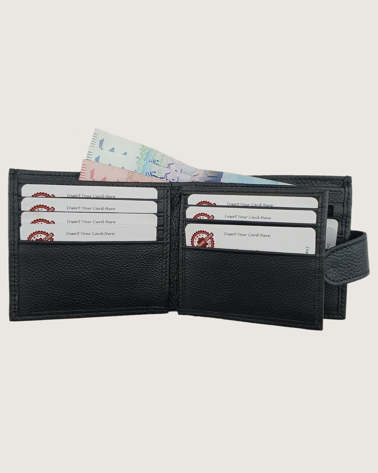 LockFold Leather Bifold Wallet